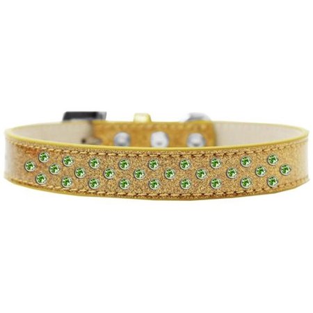 UNCONDITIONAL LOVE Sprinkles Ice Cream Lime Green Crystals Dog CollarGold Size 16 UN784158